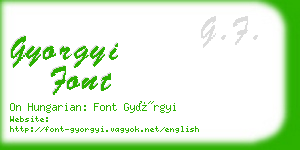 gyorgyi font business card